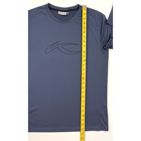 KJUS Mens Long Sleeve T-Shirt Sz Medium 50 Blue Performance Graphic Logo SAMPLE - Picture 9 of 9